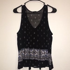 Black Blouse w/ Pattern